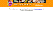 Tablet Screenshot of faceonbody.com